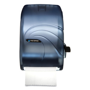 San Jamar Lever Roll Towel Dispenser, Oceans, 12.94 x 9.25 x 16.5, Arctic Blue Product Image 