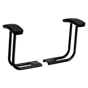 HON Optional Fixed T-Arms for HON ComforTask Series Swivel Task Chairs, Black, 2/Set Product Image 