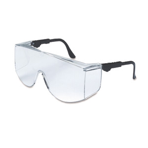 MCR Safety Tacoma Wraparound Safety Glasses, Black Frames, Clear Lenses Product Image 