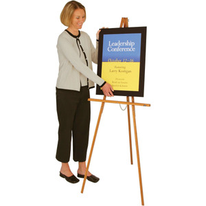 Lightweight Tripod Floor Easel, 64" High, Natural Oak (QRT41E) Product Image 