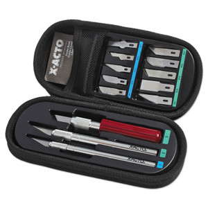 X-ACTO Knife Set, 3 Knives, 10 Blades, Carrying Case Product Image 