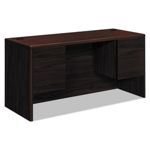 HON 10700 Kneespace Credenza, 3/4 Height Pedestals, 60w x 24d x 29.5h, Mahogany (HON10765NN) Product Image 