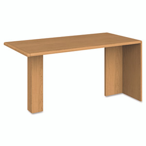 HON 10700 Series Peninsula with End Panel, Wood Support Column, 60w x 30d x 29.5h, Harvest Product Image 