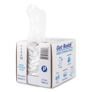 Inteplast Group Food Bags, 112 oz, 6" x 3" x 15", Clear, 1,000/Carton View Product Image
