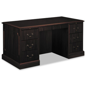 HON 94000 Series Double Pedestal Desk, 60" x 30" x 29.5", Mahogany Product Image 