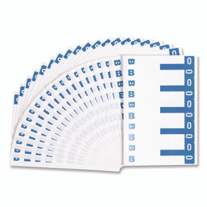 Smead AlphaZ Color-Coded First Letter Combo Alpha Labels, B/O, 1.16 x 3.63, Dark Blue/White, 5/Sheet, 20 Sheets/Pack Product Image 