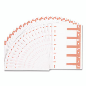 Smead AlphaZ Color-Coded First Letter Combo Alpha Labels, I/V, 1.16 x 3.63, Pink/White, 5/Sheet, 20 Sheets/Pack Product Image 