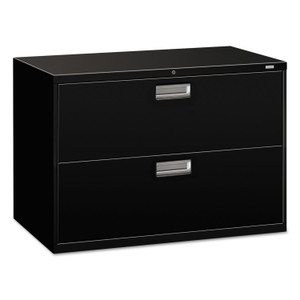HON Brigade 600 Series Lateral File, 2 Legal/Letter-Size File Drawers, Black, 42" x 18" x 28" (HON692LP) View Product Image