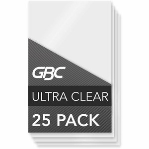 GBC UltraClear Thermal Laminating Pouches - Laminating Pouch/Sheet Size: 3.50" Width x 5.50" Length x 5 mil Thickness - Glossy - for Index Card - Flexible, Wear Resistant, Tear Resistant - Clear Product Image 