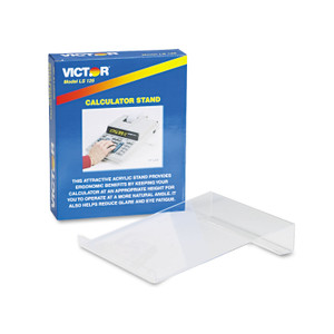 Victor Large Angled Acrylic Calculator Stand, 9 x 11 x 2, Clear Product Image 