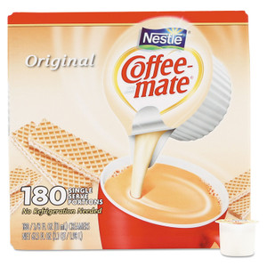 Coffee mate Liquid Coffee Creamer, Original, 0.38 oz Mini Cups, 180/Carton Product Image 
