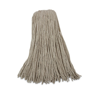 Boardwalk Mop Head, Economical Lie-Flat Head, Cotton Fiber, 32oz, White, 12/Carton Product Image 