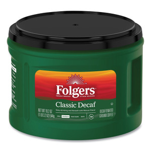 Folgers Coffee, Classic Roast Decaffeinated, Ground, 19.2 oz Can Product Image 
