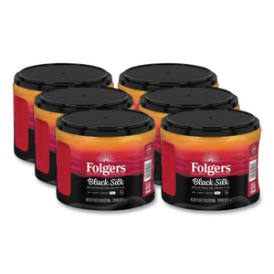 Folgers Coffee, Black Silk, 22.6 oz Canister, 6/Carton Product Image 