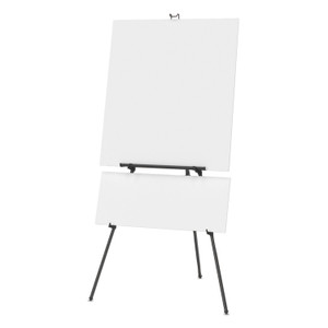 Quartet Aluminum Heavy-Duty Display Easel, 38" to 66" High, Aluminum, Black Product Image 