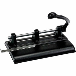 Master Products Power Handle 2/3-hole Paper Punch - 3 Punch Head(s) - 40 Sheet of 20lb Paper - 13/32" Punch Size - 10.9" Width x 7.5" Depth x 11.1" Height Product Image 