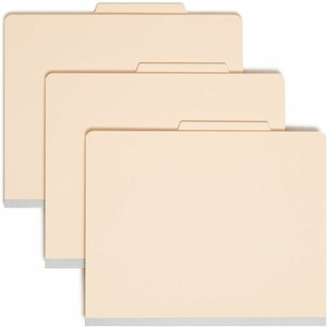 Smead 2/5 Tab Cut Letter Recycled Classification Folder - 8 1/2" x 11" - 2" Expansion - 2 x 2B Fastener(s) - 2" for Folder - Top Tab Location - (SMD13700) Product Image 