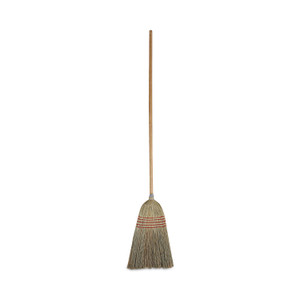 Boardwalk Parlor Broom, Corn Fiber Bristles, 55" Overall Length, Natural, 12/Carton Product Image 