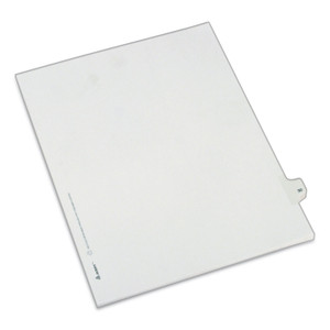 Avery Preprinted Legal Exhibit Side Tab Index Dividers, Allstate Style, 10-Tab, 30, 11 x 8.5, White, 25/Pack (AVE82228) Product Image 