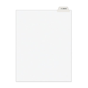 Avery-Style Preprinted Legal Bottom Tab Divider, 26-Tab, Exhibit K, 11 x 8.5, White, 25/PK Product Image 