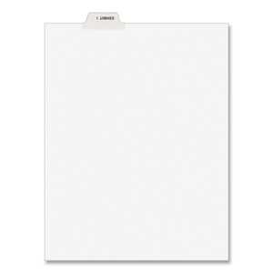 Avery-Style Preprinted Legal Bottom Tab Divider, 26-Tab, Exhibit I, 11 x 8.5, White, 25/PK Product Image 