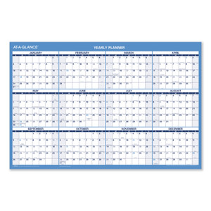 AT-A-GLANCE Horizontal Reversible/Erasable Wall Planner, 36 x 24, White/Blue Sheets, 12-Month (Jan to Dec): 2026 Product Image 