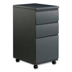 Alera File Pedestal with Full-Length Pull, Left or Right, 3-Drawers: Box/Box/File, Legal/Letter, Charcoal, 14.96" x 19.29" x 27.75" Product Image 