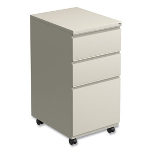Alera File Pedestal with Full-Length Pull, Left or Right, 3-Drawers: Box/Box/File, Legal/Letter, Putty, 14.96" x 19.29" x 27.75" Product Image 