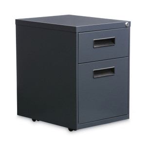 Alera File Pedestal, Left or Right, 2-Drawers: Box/File, Legal/Letter, Charcoal, 14.96" x 19.29" x 21.65" Product Image 