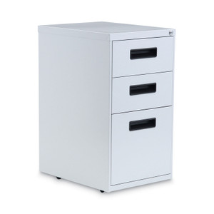 Alera File Pedestal, Left or Right, 3-Drawers: Box/Box/File, Legal/Letter, Light Gray, 14.96" x 19.29" x 27.75" Product Image 