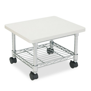 Safco Underdesk Printer/Fax Stand, Engineered Wood, 2 Shelves, 19" x 16" x 13.5", Gray Product Image 