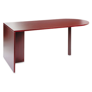 Alera Valencia Series D-Top Desk, 71" x 35.5" x 29.63", Mahogany Product Image 