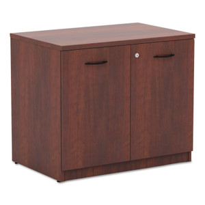 Alera Valencia Series Storage Cabinet, 34.13w x 22.78d x 29h, Medium Cherry Product Image 
