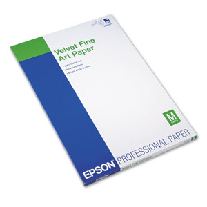 Epson Velvet Fine Art Paper, 13 x 19, White, 20/Pack Product Image 