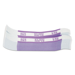 Pap-R Products Currency Straps, Violet, $2,000 in $20 Bills, 1000 Bands/Pack Product Image 