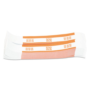 Pap-R Products Currency Straps, Orange, $50 in Dollar Bills, 1000 Bands/Pack Product Image 
