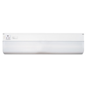 Ledu Low-Profile Under-Cabinet LED-Tube Light Fixture with (1) 9 W LED Tube, Steel Housing, 18.25" x 4" x 1.75", White Product Image 