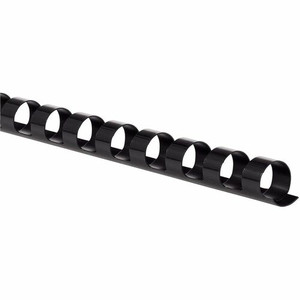 GBC CombBind Binding Spines - 0.38" Maximum Capacity - 60 x Sheet Capacity - For Letter 8 1/2" x 11" Sheet - 19 x Rings - Black Product Image 