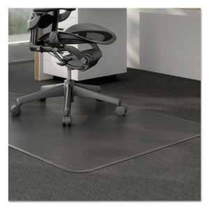Alera Moderate Use Studded Chair Mat for Low Pile Carpet, 46 x 60, Rectangular, Clear Product Image 
