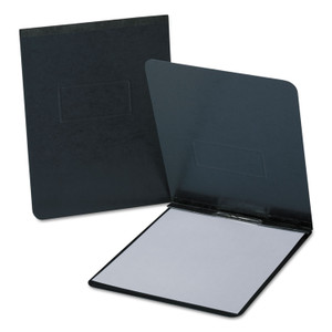 Oxford PressGuard Report Cover with Reinforced Top Hinge, Two-Prong Metal Fastener, 2" Capacity, 8.5 x 14, Black/Black Product Image 