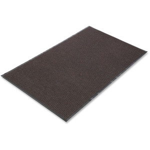 Crown Mats Needle-rib Wiper/Scraper Mat - Indoor - 60" Length x 36" Width x 0.313" Thickness - Rectangular - Polyethylene Terephthalate (PET), Polypropylene, Vinyl - Brown Product Image 
