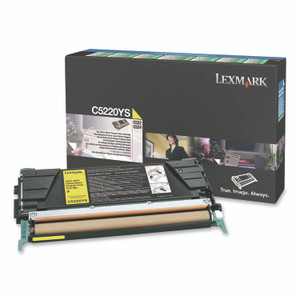 Lexmark C5220YS Return Program Toner, 3,000 Page-Yield, Yellow Product Image 