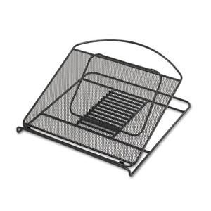 Safco Onyx Mesh Laptop Stand, 12.25" x 12.25" x 2", Black Product Image 