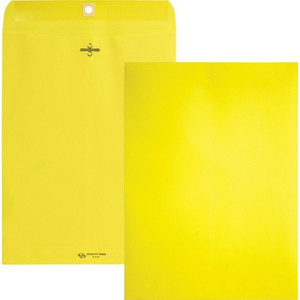 Quality Park 9 x 12 Clasp Envelopes with Deeply Gummed Flaps - Clasp - #90 - 9" Width x 12" Length - 28 lb - Gummed - (QUA38736) Product Image 