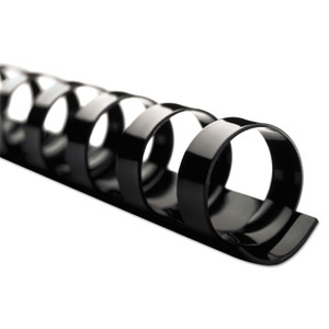 GBC CombBind Standard Spines, 1 1/2" Diameter, 330 Sheet Capacity, Black, 100/Box (GBC4200010) View Product Image