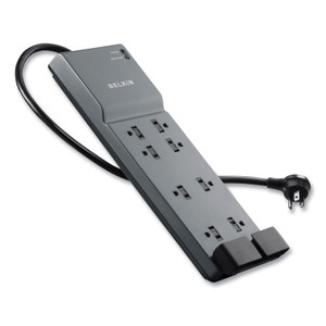 Belkin Home/Office Surge Protector, 8 AC Outlets, 6 ft Cord, 3,390 J, White Product Image 