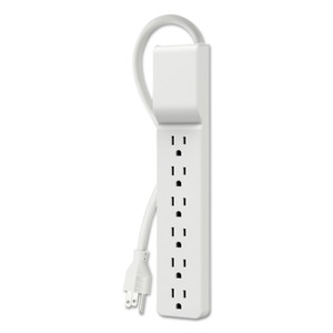Belkin Home/Office Surge Protector, 6 AC Outlets, 10 ft Cord, 720 J, White Product Image 