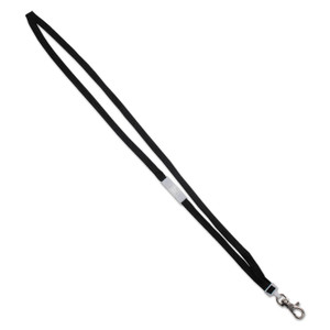 Advantus Deluxe Safety Lanyards, Metal Lobster Claw Hook Fastener, 36" Long, Black, 24/Box Product Image 