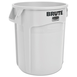 Rubbermaid Commercial Vented Round Brute Container, 20 gal, Plastic, White Product Image 
