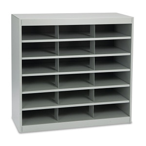 Safco Steel Project Center Organizer, 18 Pockets, 37.5 x 15.75 x 36.5, Gray Product Image 